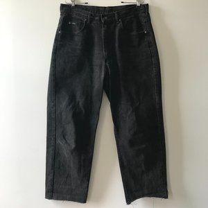 VTG LEE Faded Black Jeans Cropped Sz 36